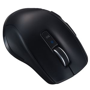 Digio2 Bluetooth 静音マウス 5ボタン／BlueLED MUS-BKF228BK ブラック