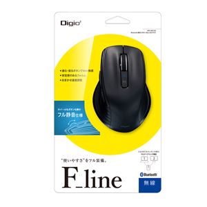 Digio2 Bluetooth 静音マウス 5ボタン／BlueLED MUS-BKF228BK ブラック