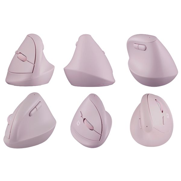 Digio2 無線 ミニエルゴ静音マウス 5ボタン／BlueLED [PICK！] MUS-RKF222P ピンク