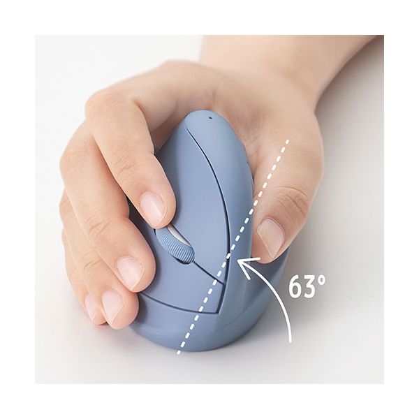 ナカバヤシ PICK! Bluetoothミニエルゴ静音5ボタンBlueLEDマウス ブルー MUS-BKF223BL