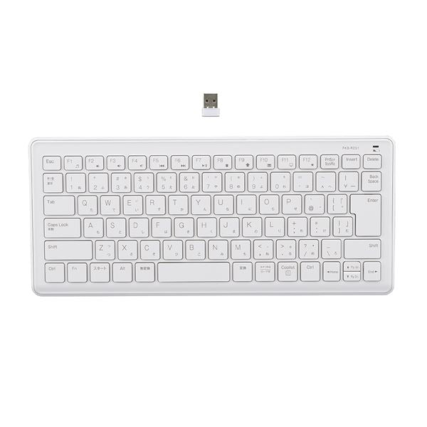 MCO 無線 超静音ミニキーボード (テンキーなし) FKB-R251W
