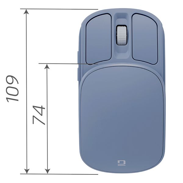Digio2 無線充電スライド静音5ボタンBlueLEDマウス ブルー MUS-RKF235-BL