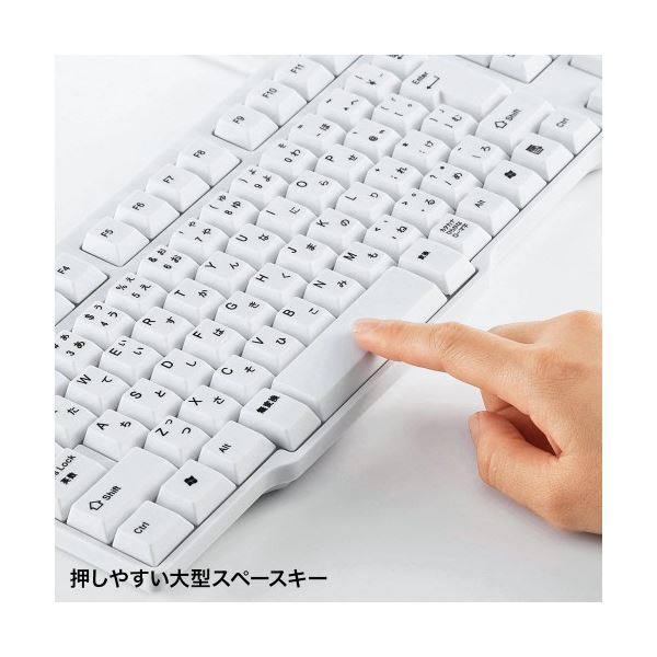 サンワサプライUSBキーボード ホワイト SKB-L1UN 1台