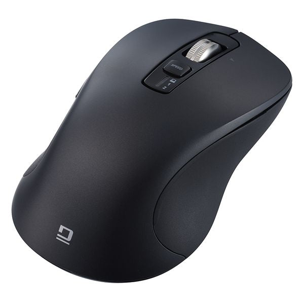 Digio2 感動ホイールマウス 静音5ボタンBlueLEDマウス L ブラック MUS-DKF243-BK