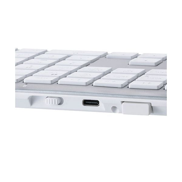 エレコム Precisionist USB無線/Bluetooth薄型フルキーボード ホワイト TK-PN10FMPWH