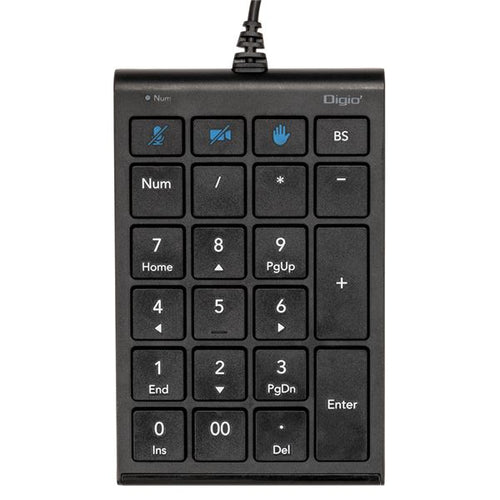 Digio2 有線 USBテンキーボード Zoom対応割当キー付 TNK-SU239BK  ブラック