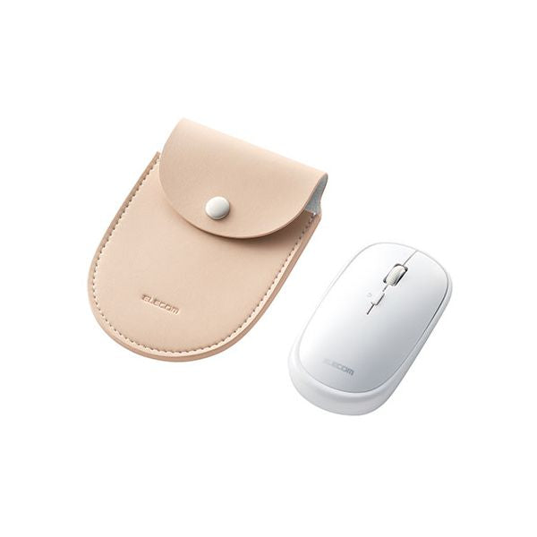 エレコム マウス／Bluetooth／4ボタン／薄型／充電式／3台同時接続／ホワイト M-TM15BBWH
