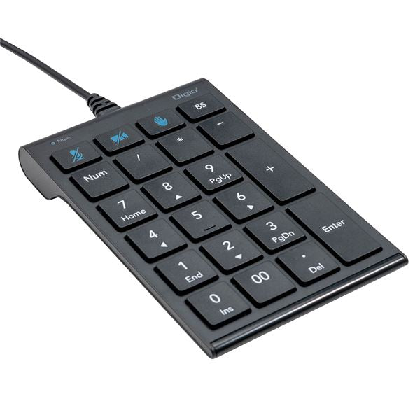 Digio2 有線 USBテンキーボード Zoom対応割当キー付 TNK-SU239BK  ブラック