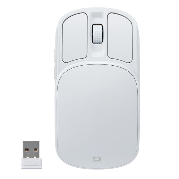 Digio2 無線充電スライド静音5ボタンBlueLEDマウス ホワイト MUS-RKF235-W