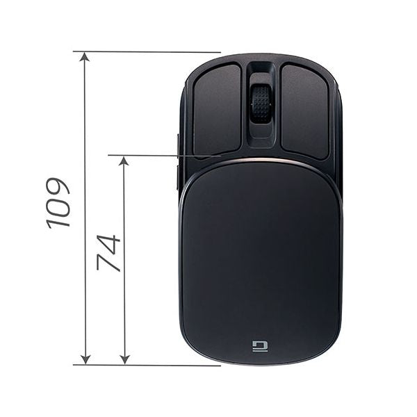 ナカバヤシ Digio 無線充電式スライド静音5ボタンBlueLEDマウス ブラック MUS-RKF235BK