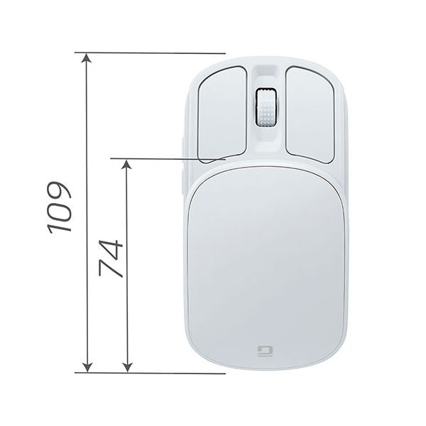 ナカバヤシ Digio 無線充電式スライド静音5ボタンBlueLEDマウス ホワイト MUS-RKF235W