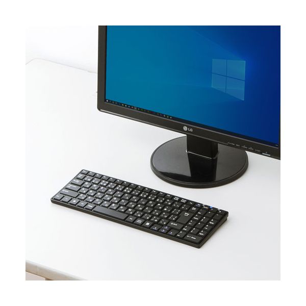 サンワサプライ Bluetoothスリムキーボード テンキーあり ブラック SKB-BT22BKN