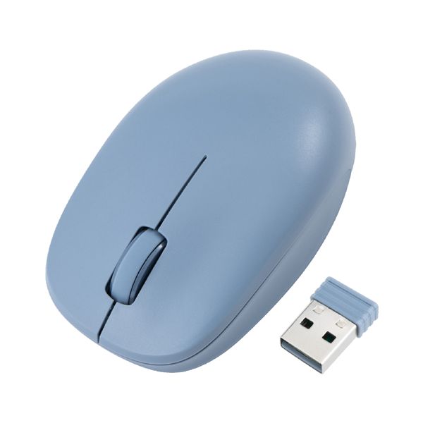 Digio2 無線静音3ボタン BlueLEDマウス ブルー MUS-RKT247-BL