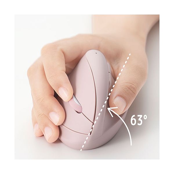 ナカバヤシ PICK! Bluetoothミニエルゴ静音5ボタンBlueLEDマウス ピンク MUS-BKF223P