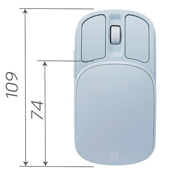 Digio2 無線充電スライド静音5ボタンBlueLEDマウス ミント MUS-RKF235-MT