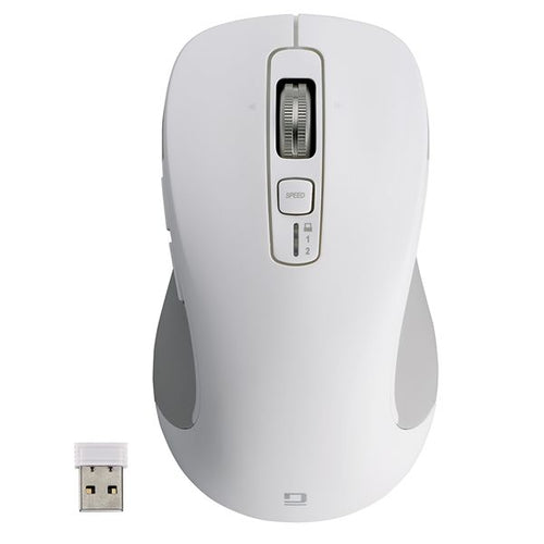 Digio2 感動ホイールマウス 静音5ボタンBlueLEDマウス L ホワイト MUS-DKF243-W