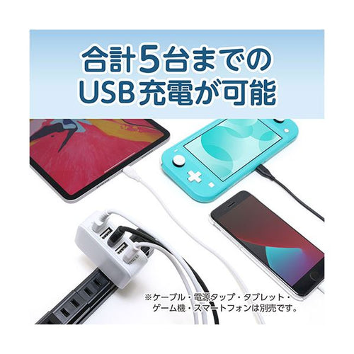MCO USB-ACアダプタ 2.4A 自動出力制御 ブラック IPA-60U2／BK