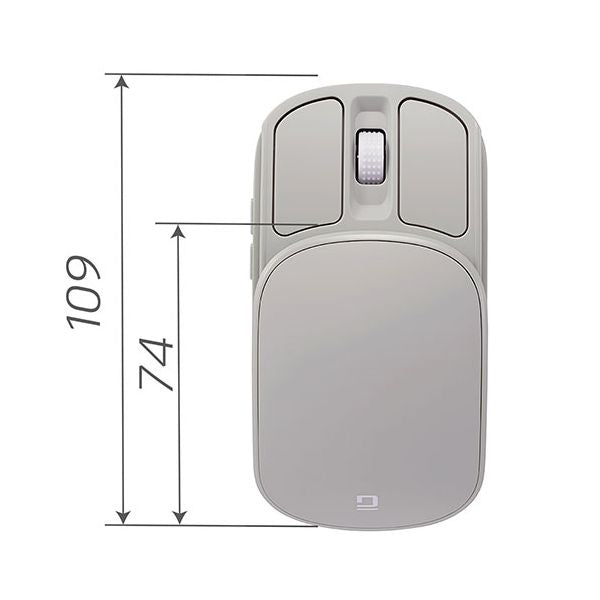 ナカバヤシ Digio 無線充電式スライド静音5ボタンBlueLEDマウス グレージュ MUS-RKF235GY