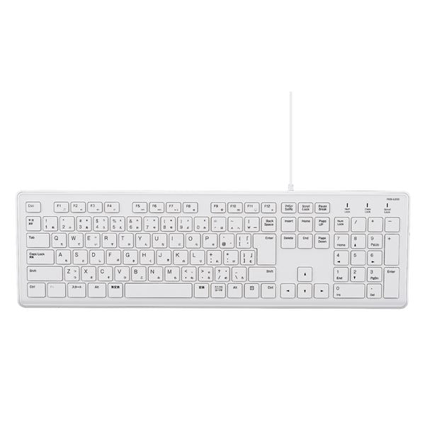 MCO 有線 超静音フルキーボード (テンキー付) FKB-U250W