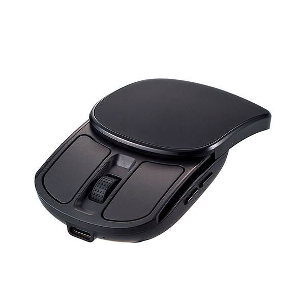 ナカバヤシ Digio 無線充電式スライド静音5ボタンBlueLEDマウス ブラック MUS-RKF235BK
