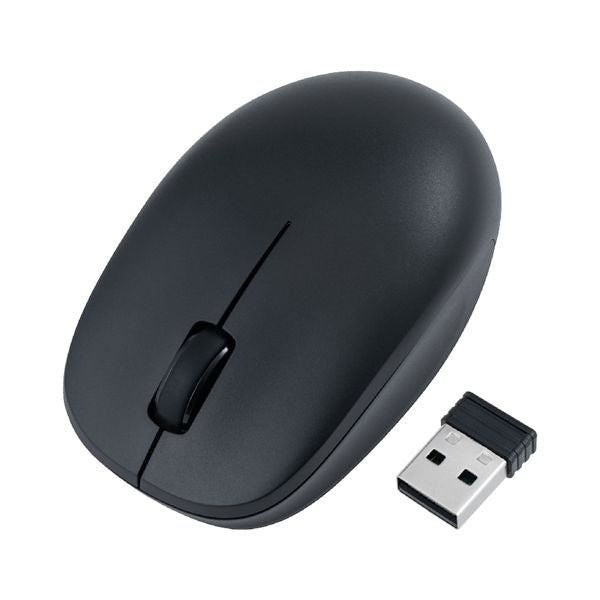 Digio2 無線静音3ボタン BlueLEDマウス ブラック MUS-RKT247-BK