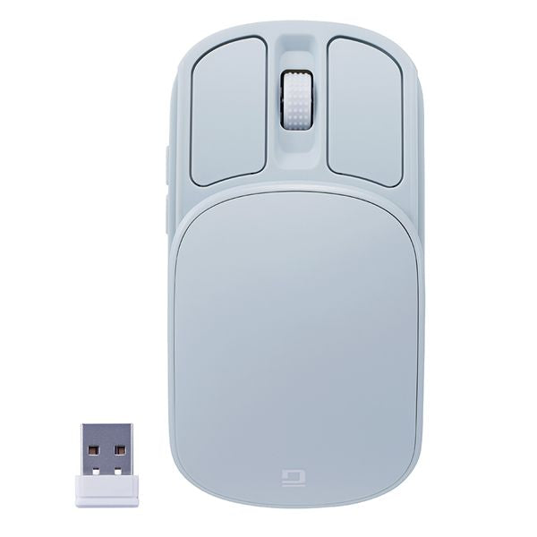 Digio2 無線充電スライド静音5ボタンBlueLEDマウス ミント MUS-RKF235-MT