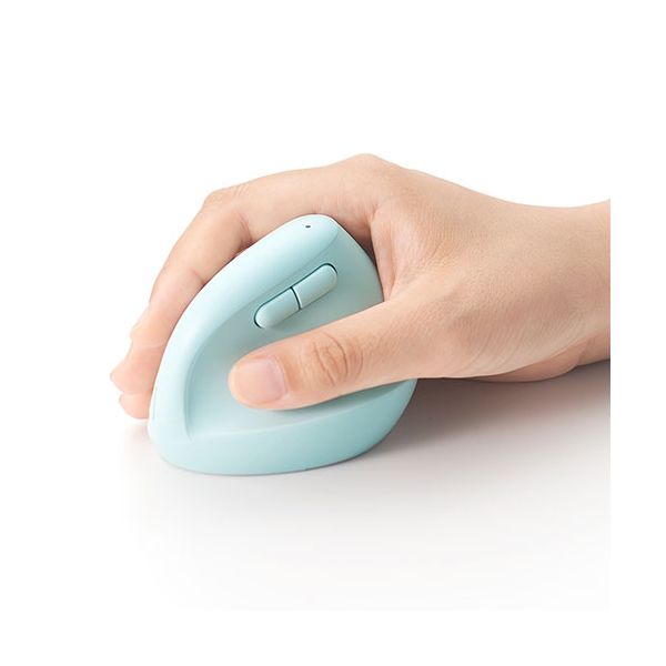 ナカバヤシ PICK! 無線ミニエルゴ静音5ボタンBlueLEDマウス ミント MUS-RKF222MT