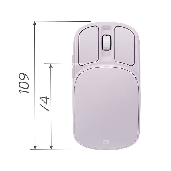 ナカバヤシ Digio 無線充電式スライド静音5ボタンBlueLEDマウス スモーキーピンク MUS-RKF235P