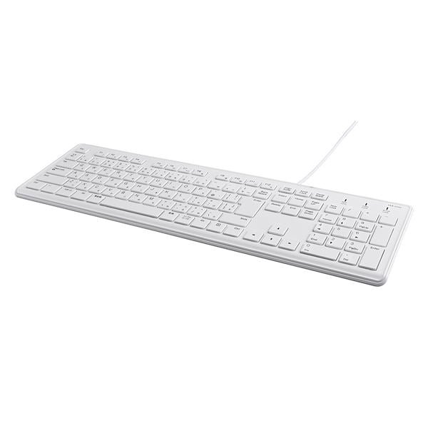 MCO 有線 超静音フルキーボード (テンキー付) FKB-U250W