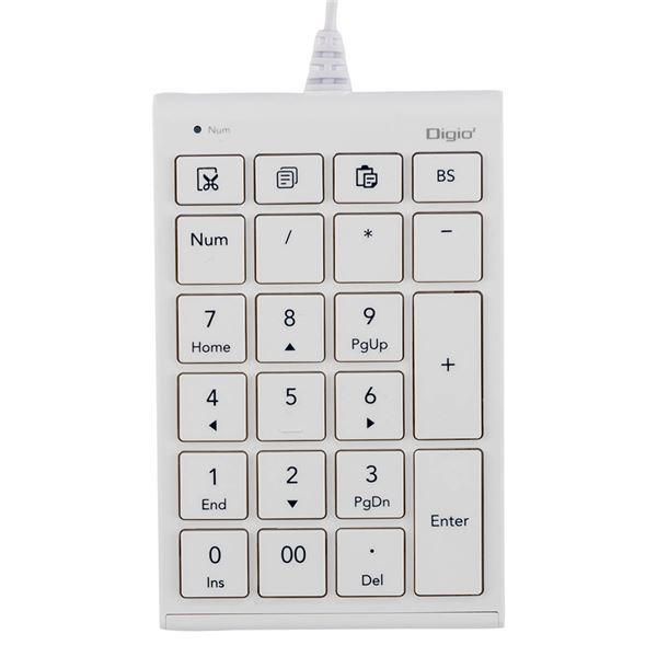 Digio2 有線 USBテンキーボード TNK-SU238W ホワイト