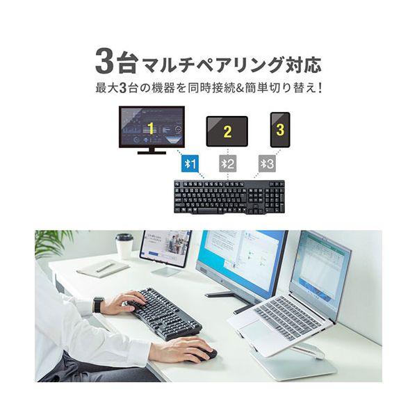 サンワサプライ Bluetoothキーボード ブラック SKB-+G189:G201BT40BK