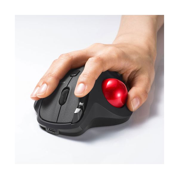 サンワサプライ Bluetoothトラックボール（静音・5ボタン・親指操作タイプ） MA-BTTB186BK