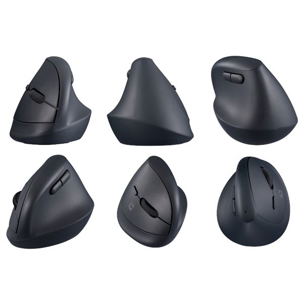 Digio2 無線 ミニエルゴ静音マウス 5ボタン／BlueLED [PICK！] MUS-RKF222BK ブラック