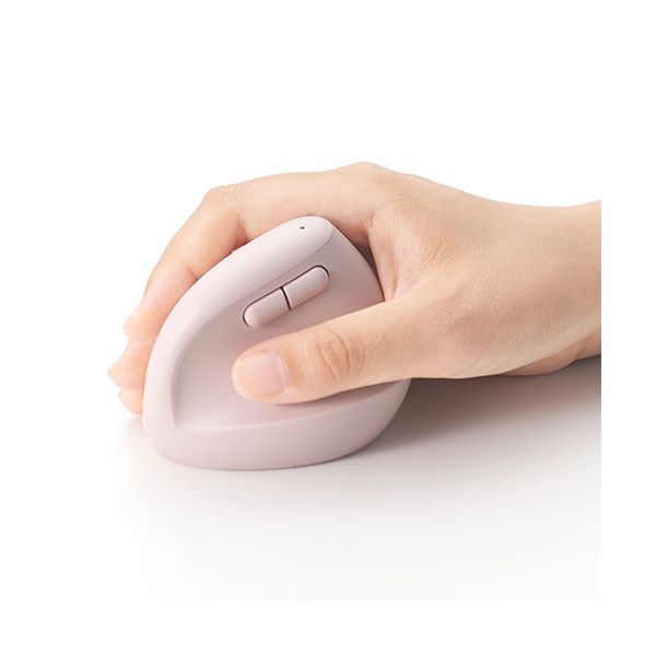 ナカバヤシ PICK! Bluetoothミニエルゴ静音5ボタンBlueLEDマウス ピンク MUS-BKF223P