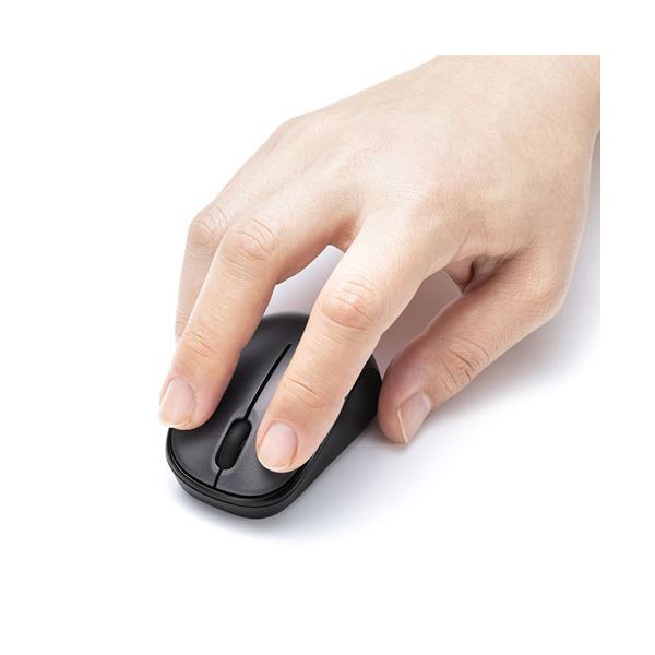 サンワサプライ 静音ワイヤレスブルーLEDマウス ダークシルバー MA-WBS311DS