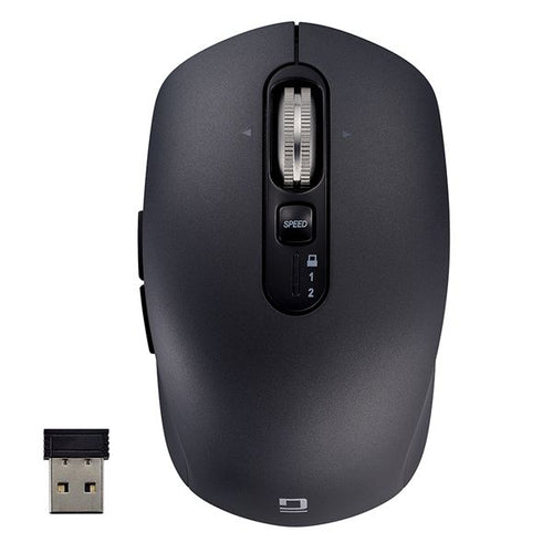 Digio2 感動ホイールマウス 静音5ボタンBlueLEDマウス S ブラック MUS-DKF239-BK