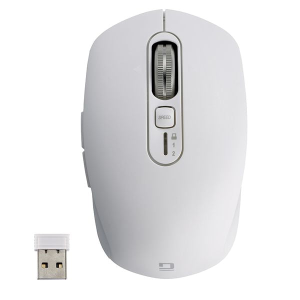 Digio2 感動ホイールマウス 静音5ボタンBlueLEDマウス S ホワイト MUS-DKF239-W