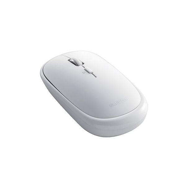 エレコム マウス／Bluetooth／4ボタン／薄型／充電式／3台同時接続／ホワイト M-TM15BBWH
