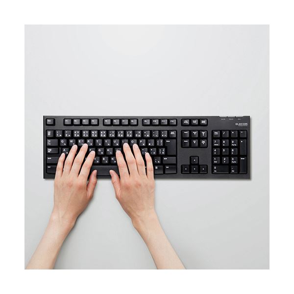 エレコム2.4GHzワイヤレスフルキーボード＆マウス ブラック TK-FDM063BK 1セット