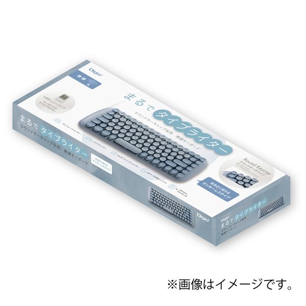 Digio2 無線 キーボード ラウンドキートップタイプ MK-03KBBL ブルー