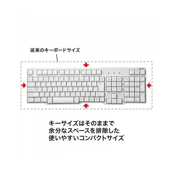 （まとめ） サンワサプライUSBキーボード ホワイト SKB-L1UN 1台 【×3セット】