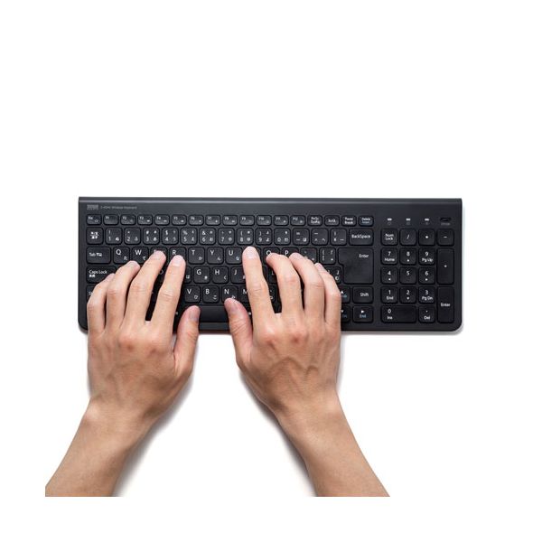 サンワサプライ ワイヤレススリムキーボード ブラック SKB-WL31CBK
