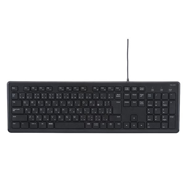MCO 有線 超静音フルキーボード (テンキー付) FKB-U250BK