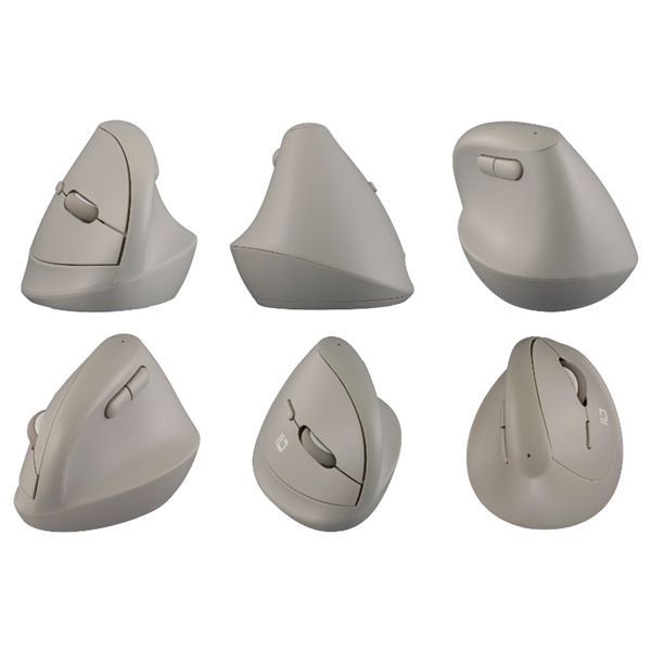 Digio2 無線 ミニエルゴ静音マウス 5ボタン／BlueLED [PICK！] MUS-RKF222GY グレー