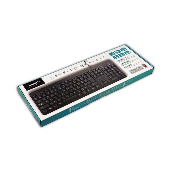 （まとめ） HIDISC 有線キーボート HDKB-3147BK HDKB-3147BK 【×3セット】