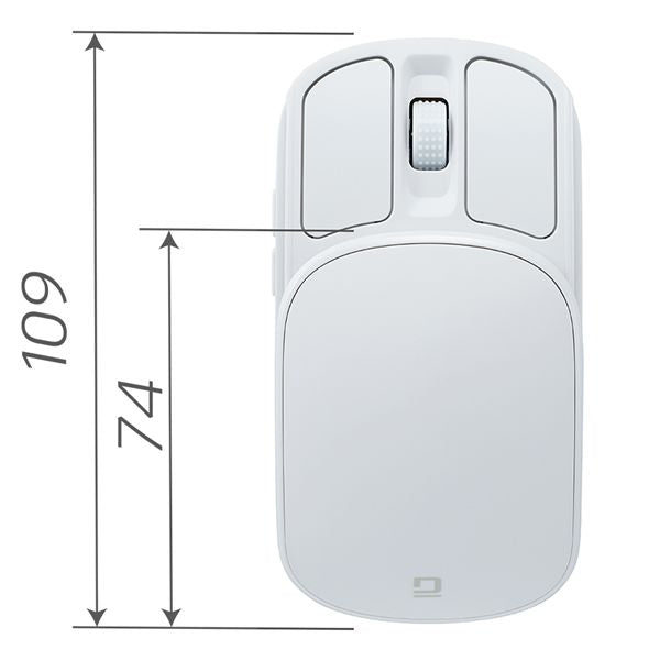 Digio2 無線充電スライド静音5ボタンBlueLEDマウス ホワイト MUS-RKF235-W