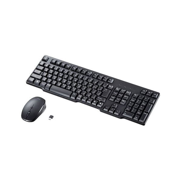 サンワサプライ 静音マウス付き2.4GHzワイヤレスキーボード Type-C接続 ブラック SKB-WL40CSETBK